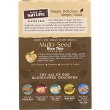 Load image into Gallery viewer, BACK TO NATURE: Gluten Free Rice Thins Multi-seed, 4 oz
