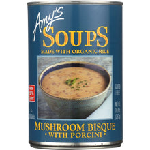 Load image into Gallery viewer, AMY&#39;S: Mushroom Bisque with Porcini Soup, 14 oz