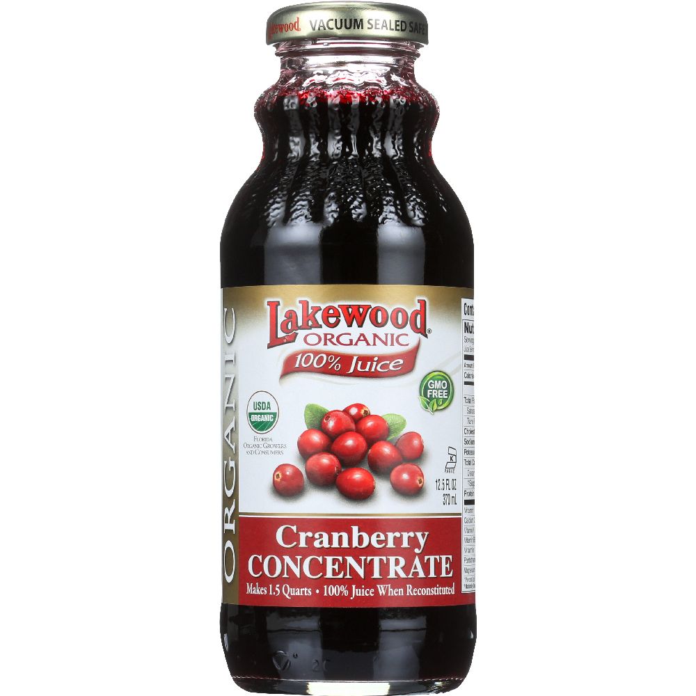 LAKEWOOD: Organic Cranberry Concentrate Juice, 12.5 oz