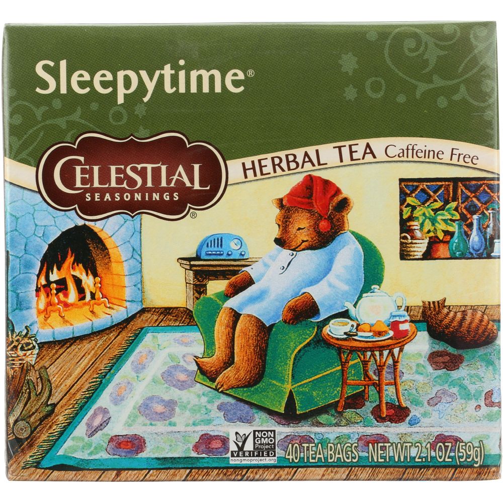 CELESTIAL SEASONINGS: Sleepytime Caffeine Free Herbal Tea 40 Tea Bags, 2.0 oz