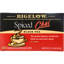 Load image into Gallery viewer, BIGELOW: Spiced Chai Black Tea 20 Tea Bags, 1.73 oz
