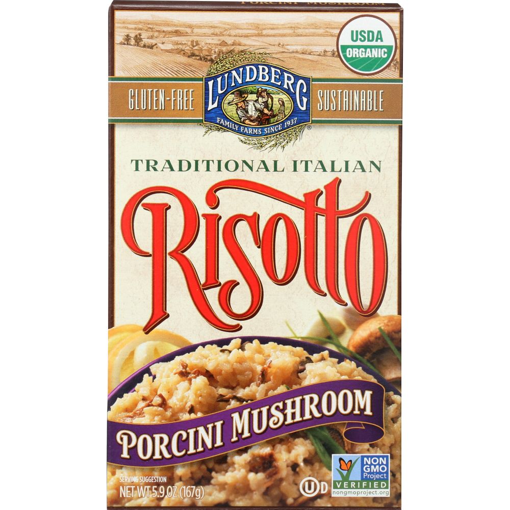 LUNDBERG: Organic Risotto Porcini Mushroom, 5.9 Oz