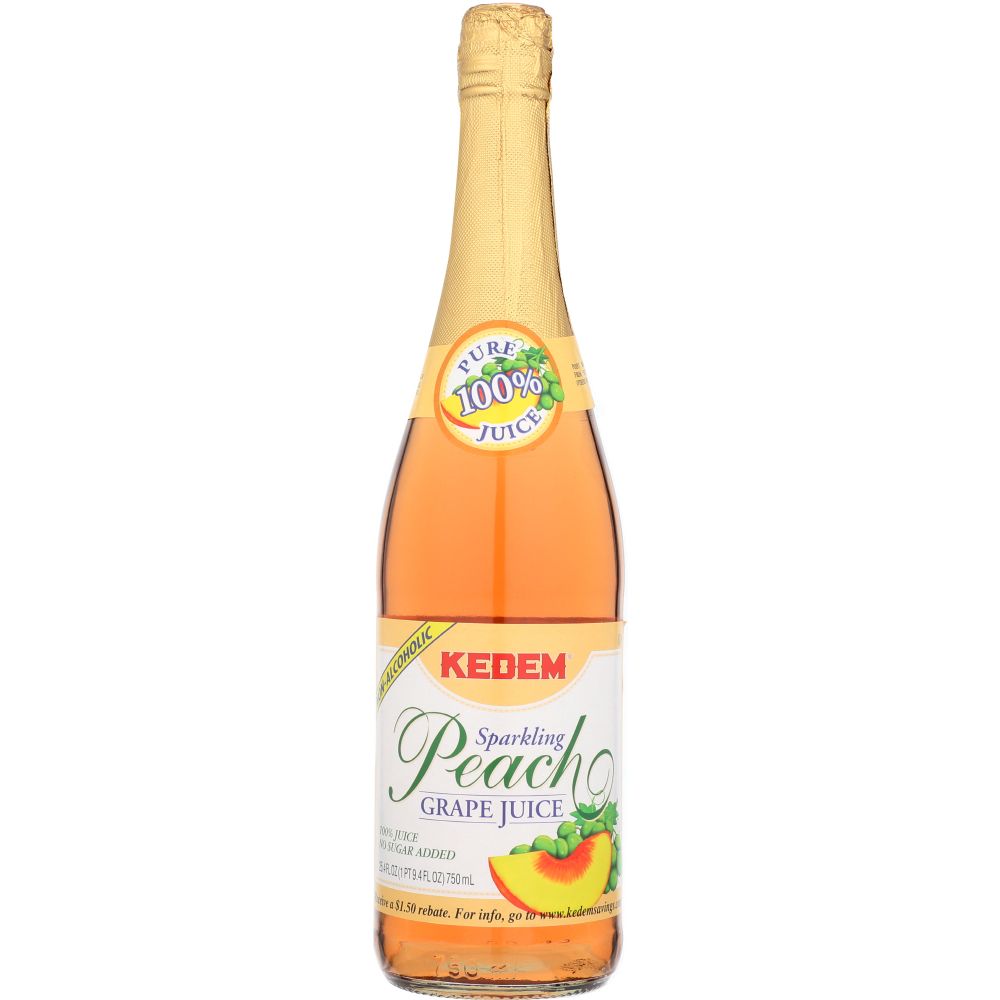KEDEM: Juice Sparkling Peach, 25.4 oz
