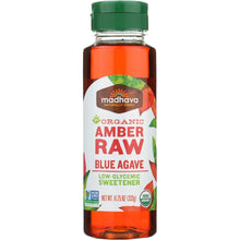 Load image into Gallery viewer, MADHAVA: Organic Amber Raw Blue Agave, 11.75 oz
