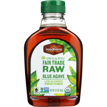 Load image into Gallery viewer, MADHAVA: Organic Fair Trade Raw Blue Agave, 23.5 oz