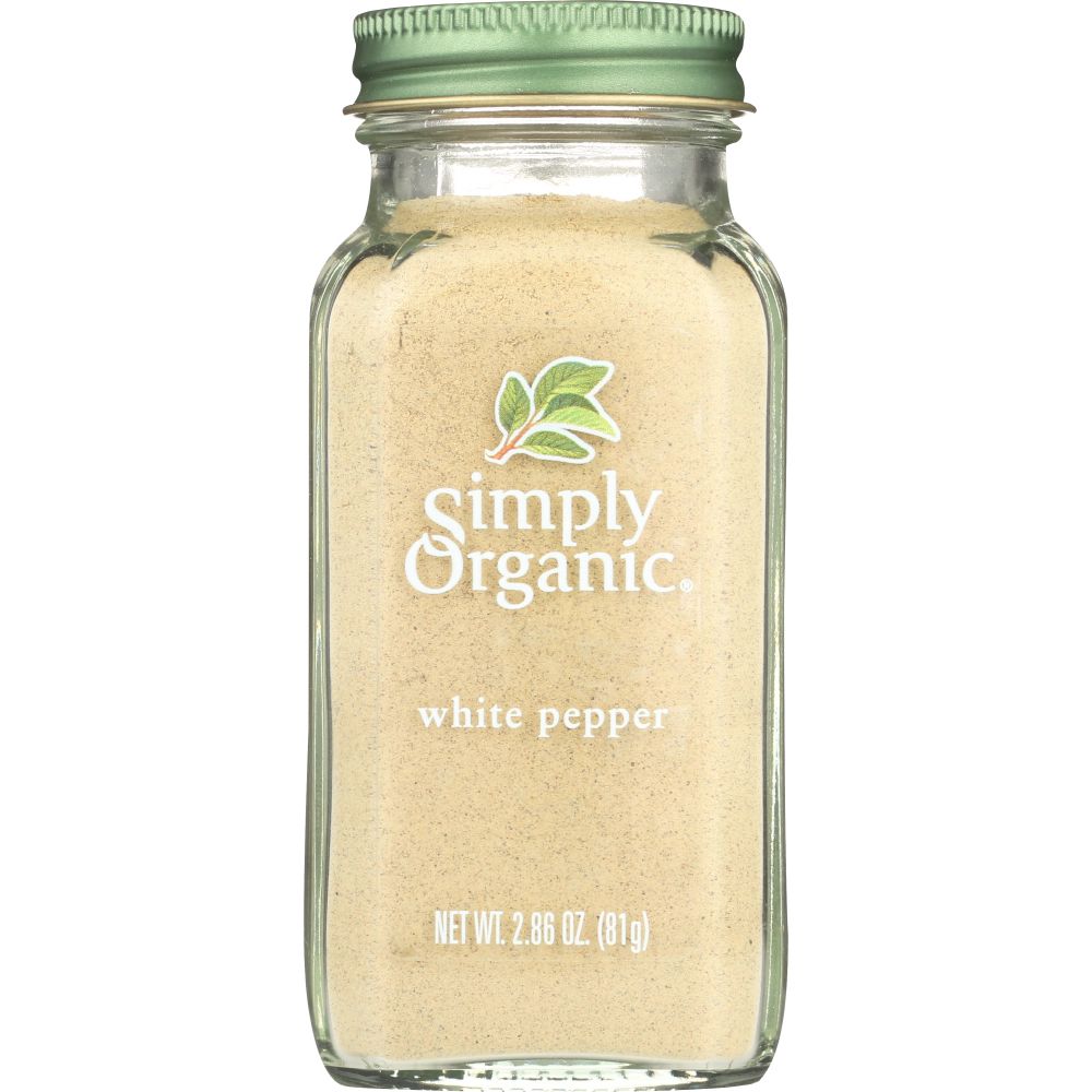SIMPLY ORGANIC: White Pepper, 2.86 oz