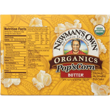 Load image into Gallery viewer, NEWMAN&#39;S OWN: Organic Pop&#39;s Corn Organic Microwave Popcorn Butter, 9.9 oz
