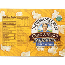 Load image into Gallery viewer, NEWMAN&#39;S OWN: Organic Pop&#39;s Corn Organic Microwave Popcorn Light Butter, 8.4 oz