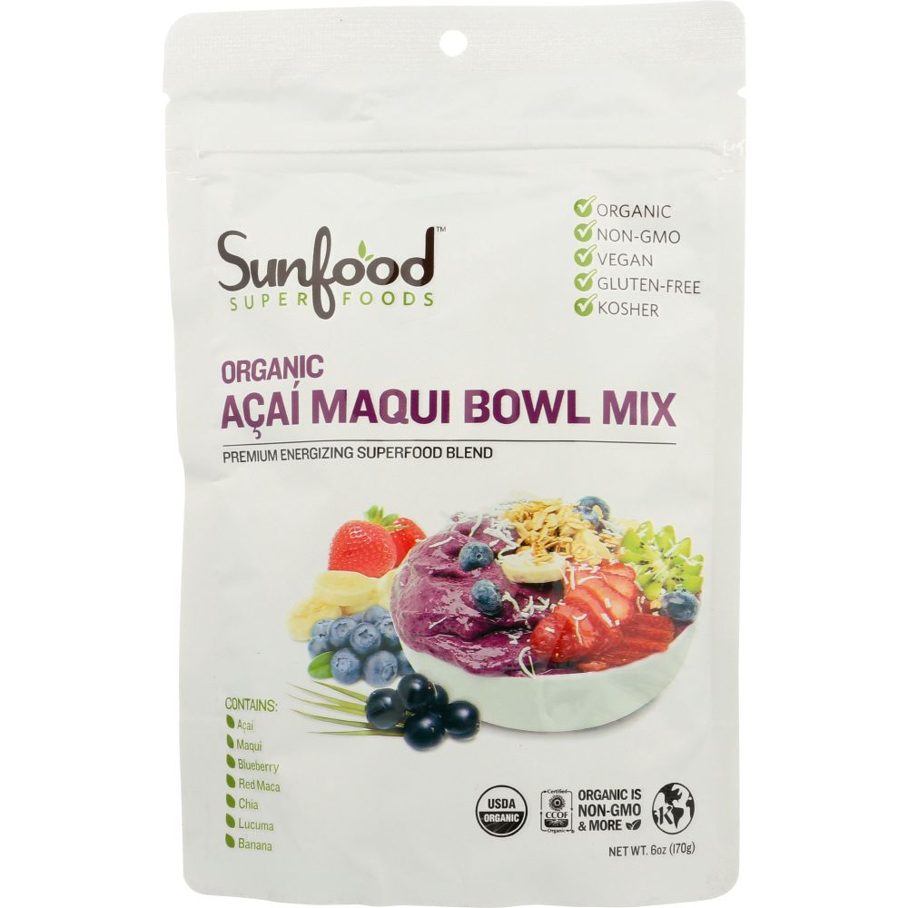 SUNFOOD SUPERFOODS: Bowl Acai Maqui Mix Org, 6 oz