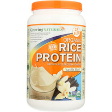 Load image into Gallery viewer, GROWING NATURALS: Organic Rice Protein Vanilla Blast, 32.8 oz