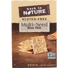 Load image into Gallery viewer, BACK TO NATURE: Gluten Free Rice Thins Multi-seed, 4 oz