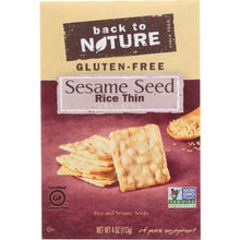 Load image into Gallery viewer, BACK TO NATURE: Gluten Free Sesame Seed Rice Thin Crackers, 4 oz