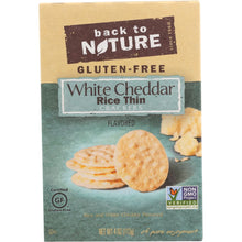 Load image into Gallery viewer, BACK TO NATURE: Gluten Free Rice Thins White Cheddar, 4 oz