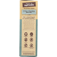 Load image into Gallery viewer, BACK TO NATURE: Gluten Free Rice Thins White Cheddar, 4 oz