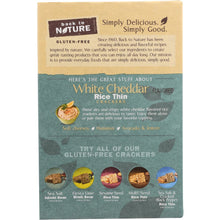 Load image into Gallery viewer, BACK TO NATURE: Gluten Free Rice Thins White Cheddar, 4 oz
