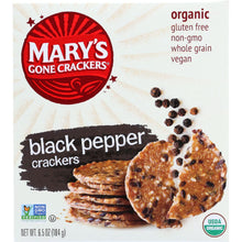 Load image into Gallery viewer, MARY&#39;S GONE CRACKERS: Organic Crackers Black Pepper, 6.5 oz