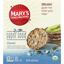 Load image into Gallery viewer, MARY&#39;S GONE CRACKERS: Organic Gluten Free Super Seed Crackers, 5.5 oz