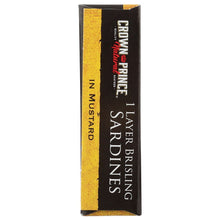 Load image into Gallery viewer, CROWN PRINCE NATURAL: Brisling Sardines in Mustard, 3.75 oz